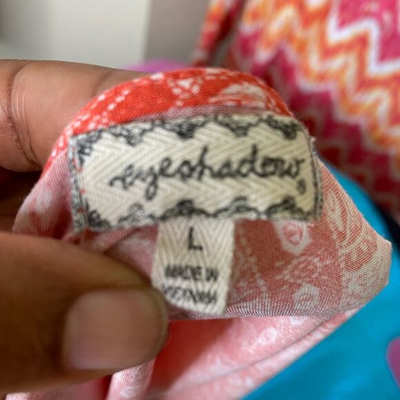 EyeShadow high-low orange and white shawl kimono - Picture 6 of 6